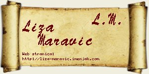 Liza Maravić vizit kartica